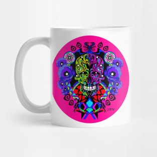 floral dawn ecopop tree of life catrina skull monster art Mug